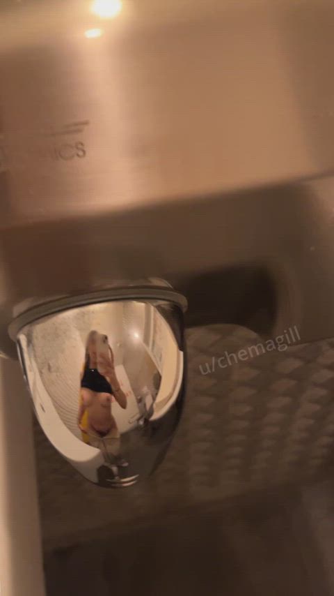 amateur babe bathroom big tits cute onlyfans teen gif