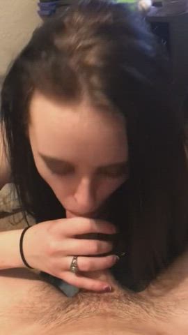 amateur blowjob brunette gif