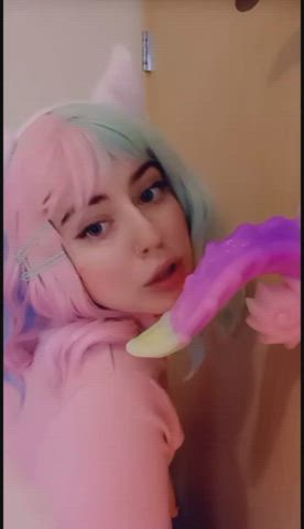 alt cute dildo licking lola fawn monster girl nerd tentacles r/catgirls gif