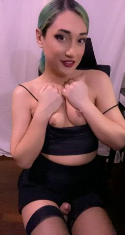 clothed small tits trans gif