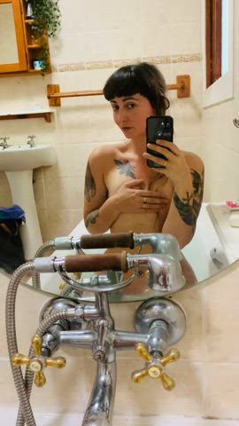 bathtub brunette tattoo tattedphysique gif