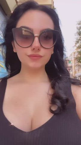 Big Tits Boobs Female POV Glasses OnlyFans POV Public Teen Tits gif