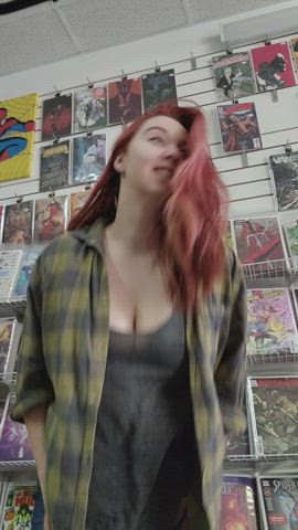 amateur bbw big tits boobs cute huge tits natural tits redhead thick tits gif