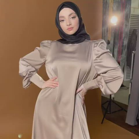 clothed hijab model gif