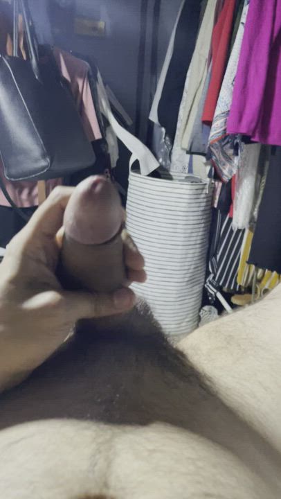 Cumshot Hairy Hispanic Male Masturbation gif