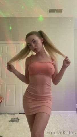 Clothed Dress OnlyFans Pigtails Pokies Tease gif