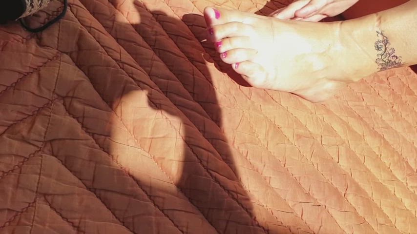 ballbusting foot fetish footjob gif