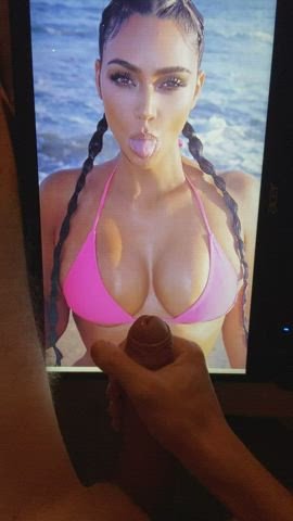 Cum Cum On Tits Kim Kardashian gif