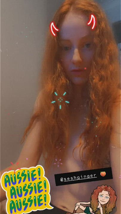 Australian OnlyFans Real Sexi Barbie Redhead gif