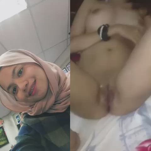 big tits hijab malaysian muslim petite gif