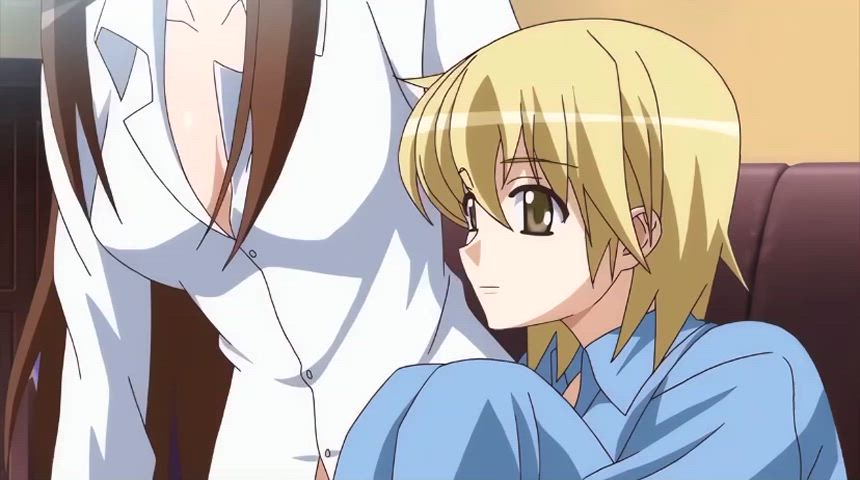 animation ecchi kissing nsfw riding sibling gif