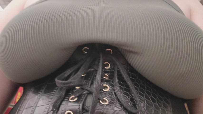 boobs corset tits gif