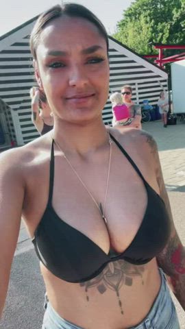 Big Tits Bikini Cleavage Desi Tattoo gif