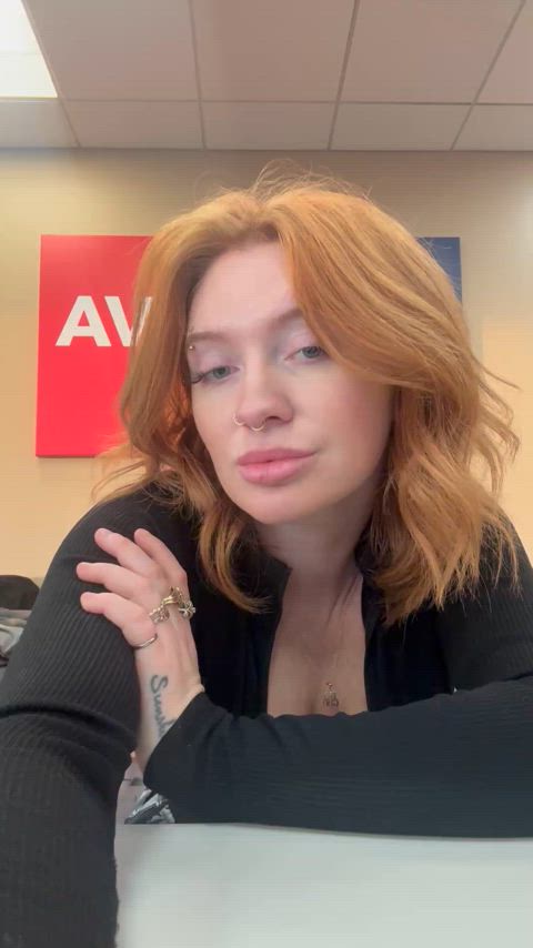 onlyfans petite public redhead tease tits at-work gif