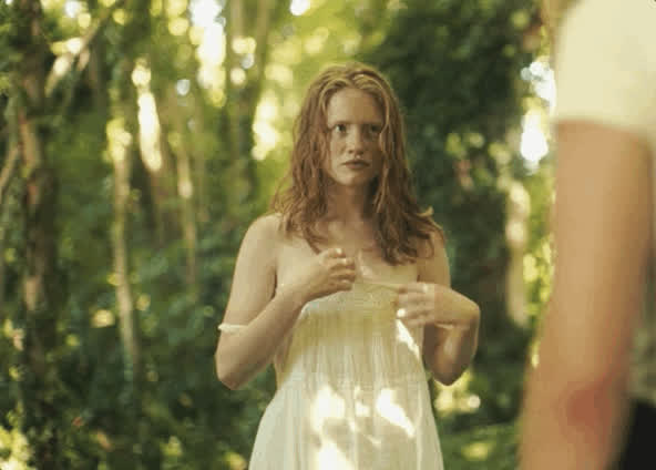 boobs outdoor redhead sheer clothes gif