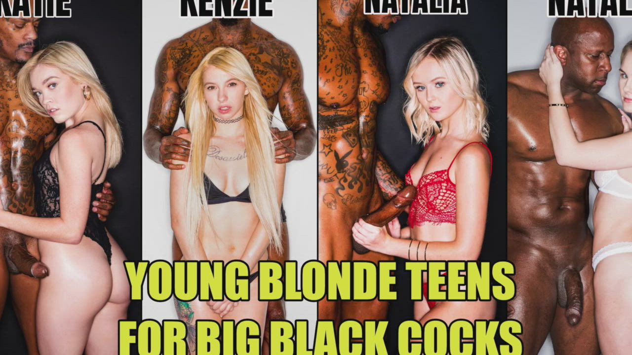 Blonde Interracial PMV Teen gif