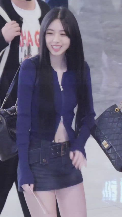 celebrity korean skirt gif