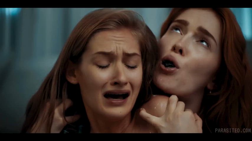 Jia Lissa feeds Tiffany Tatum alien parasite