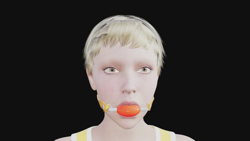 3d animation ball gagged gif