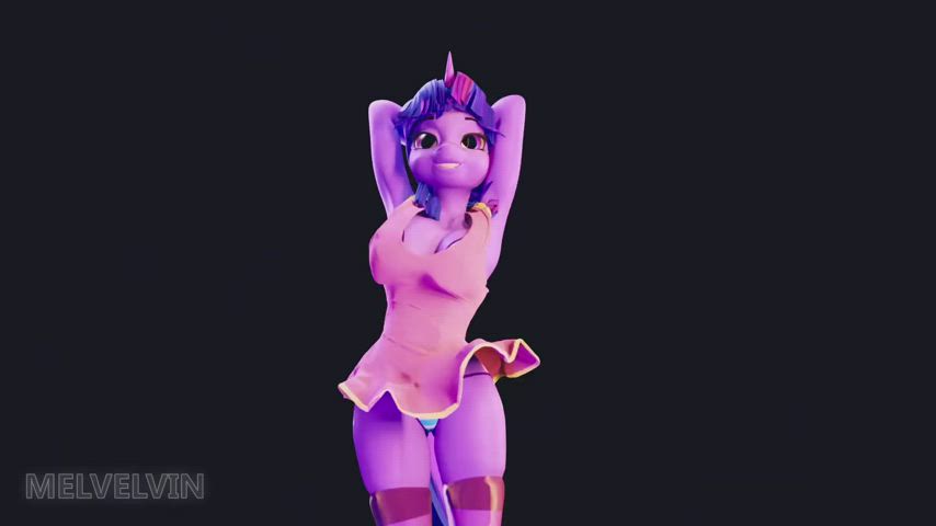 Animation Bouncing Tits Dancing Jiggling Panties Parody Ponytail Thong Upskirt gif