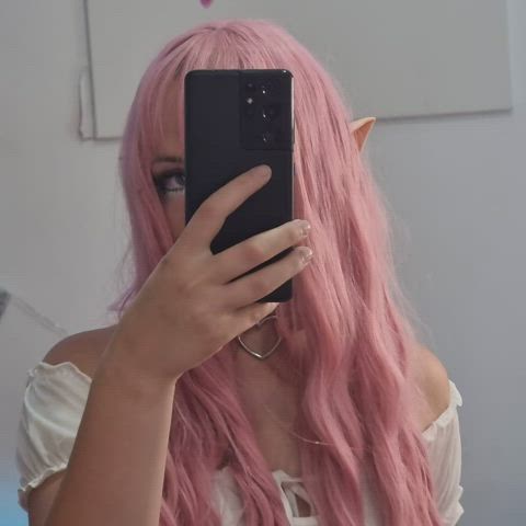 cosplay elf pink gif