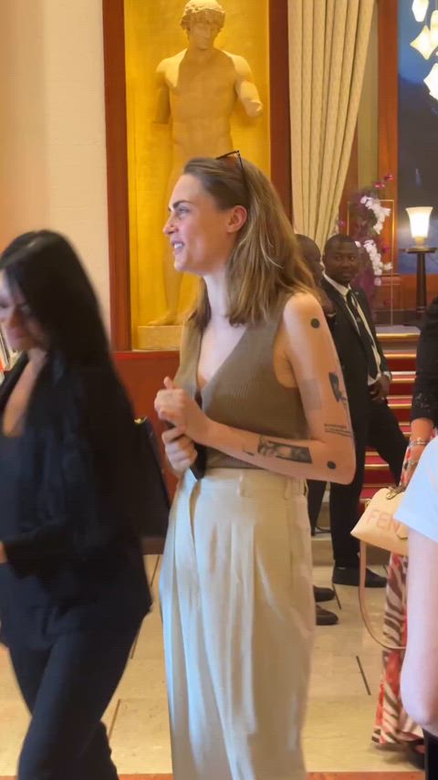 big tits cara delevingne tattooed gif