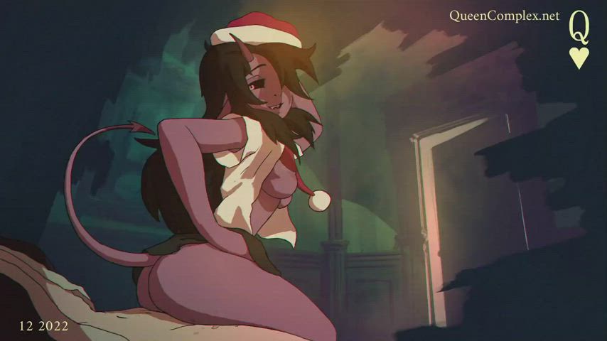 Petite Imp Slut Riding Santa's Dick On Christmas Hentai