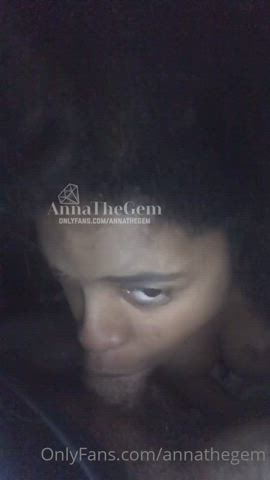 blowjob deepthroat ebony interracial gif