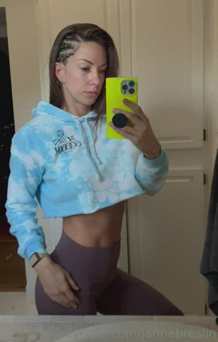 fitness mirror selfie gif