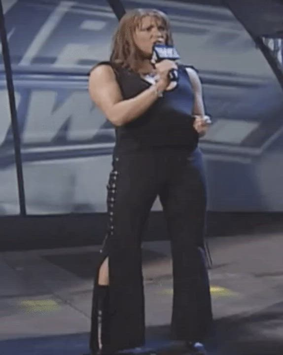 Any WWE fans remember this classic moment? Stephanie McMahon teases her body in front