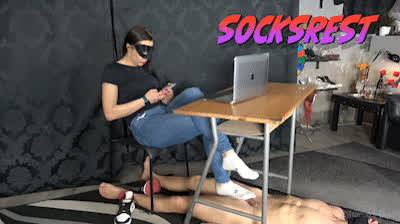 Bored And Ignored Domination Socks gif