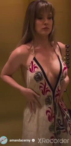 amanda cerny boobs cleavage gif