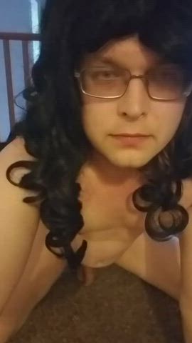 femboy femdom little dick slave worship gif