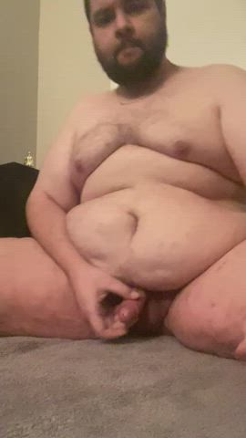 belly button chubby male masturbation gif