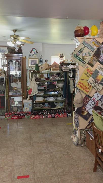 Flashing and flaunting my tits in an antique shop 😇