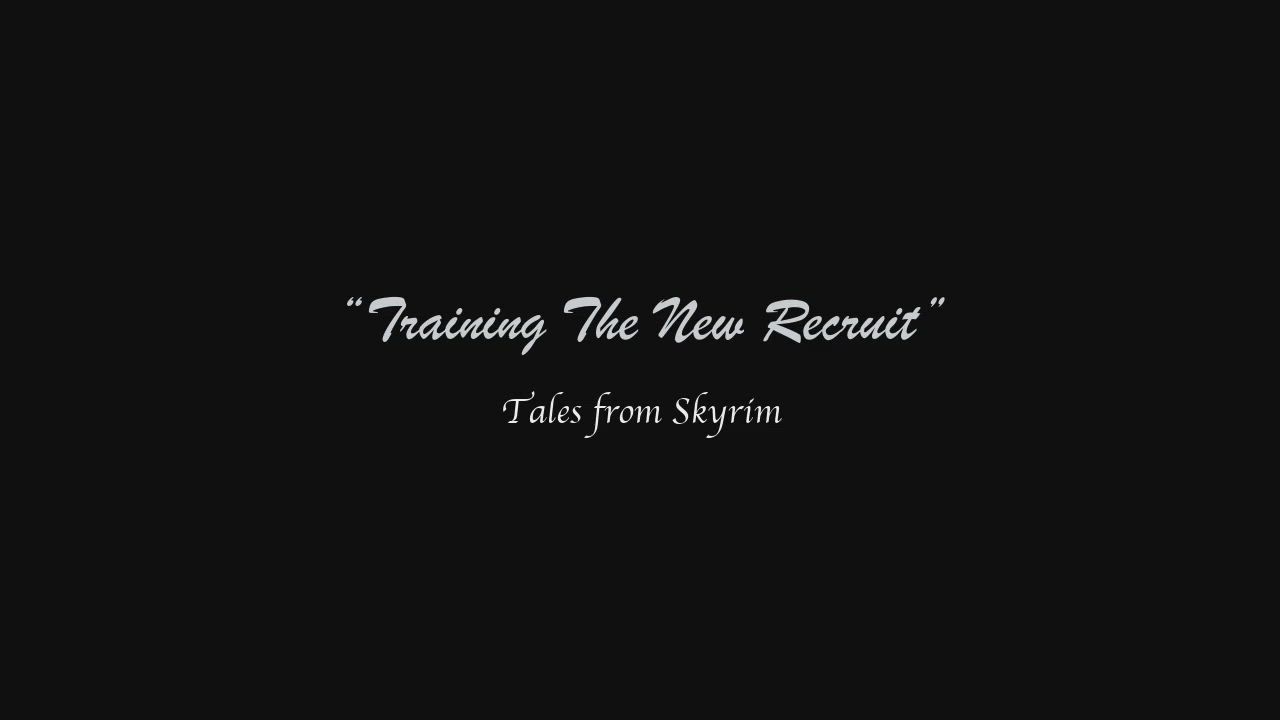 Tales of Skyrim: Training the New Recruit