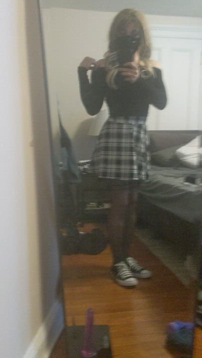 If only my skirt was a little bit shorter