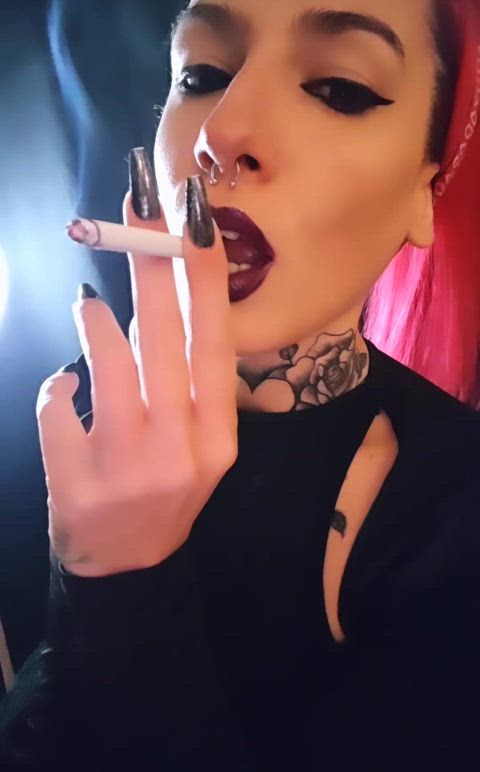 lipstick fetish onlyfans smoking gif