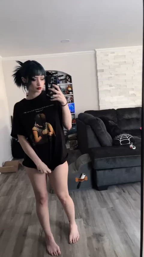 amateur ass big tits boobs cute goth homemade onlyfans tits gif