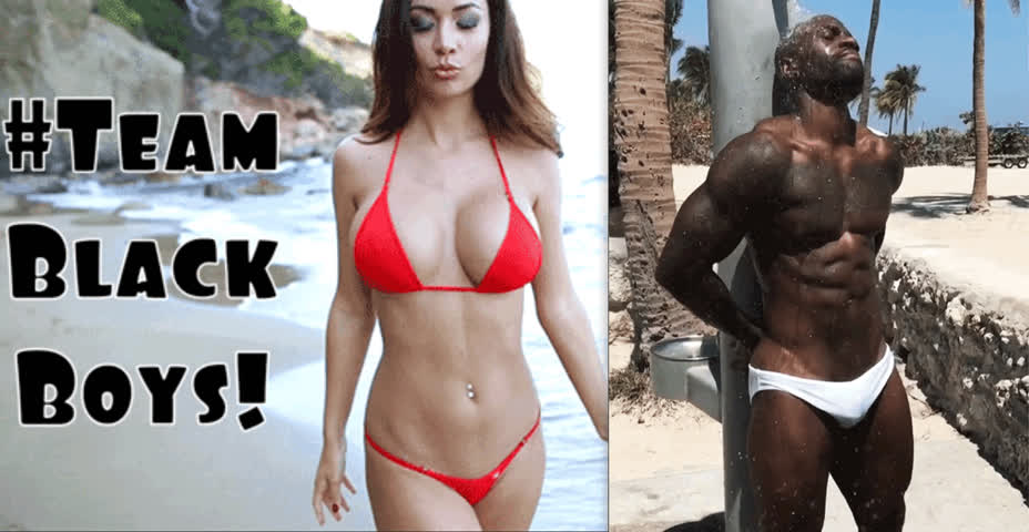afro asian bikini bodybuilder cuckold hotwife sex gif