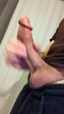 Teasing my big cock tonight