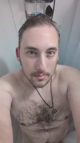 bear daddy shower teasing gif