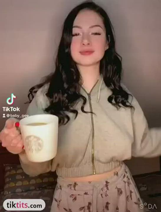 Big Tits Brunette TikTok gif