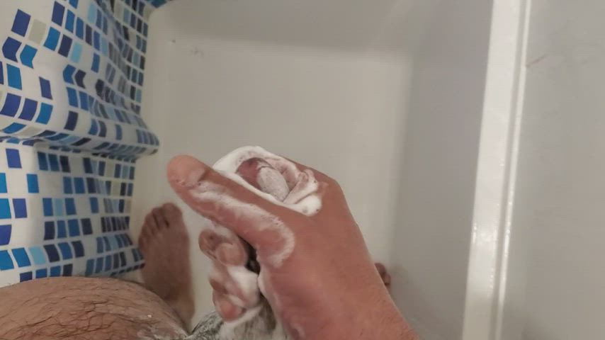 Big Dick Shower Soapy gif