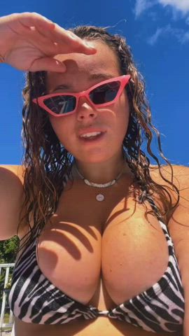 big tits bikini boobs teen gif