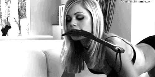 blonde petplay spanking gif