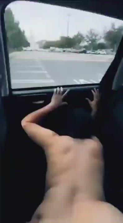 MILF taking BBC in car