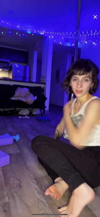 Nipple TikTok Yoga gif