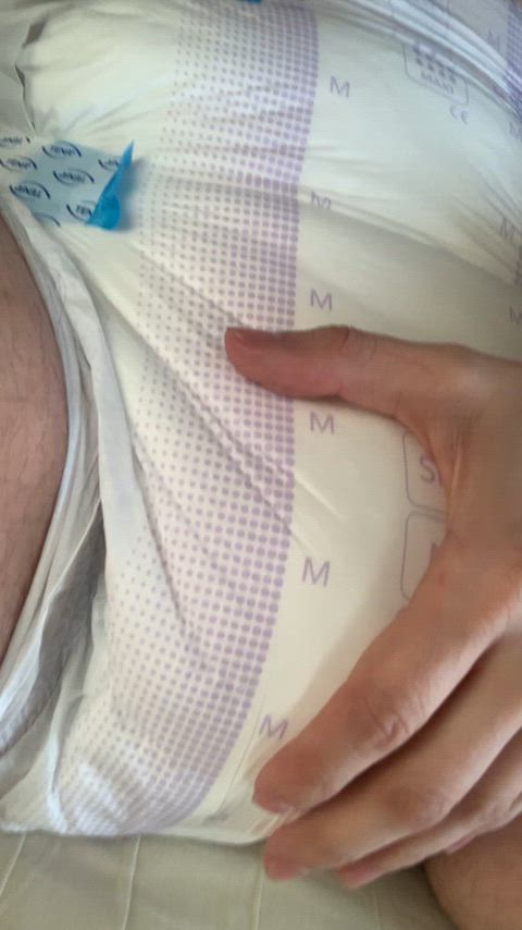 diaper male rubbing gif