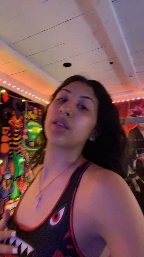 18 years old cute latina model solo tease tiktok gif